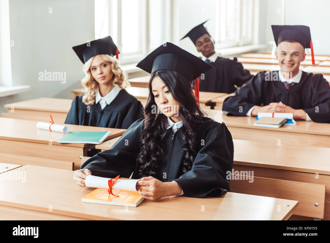 graduated multiethnic students Stock Photo - Alamy