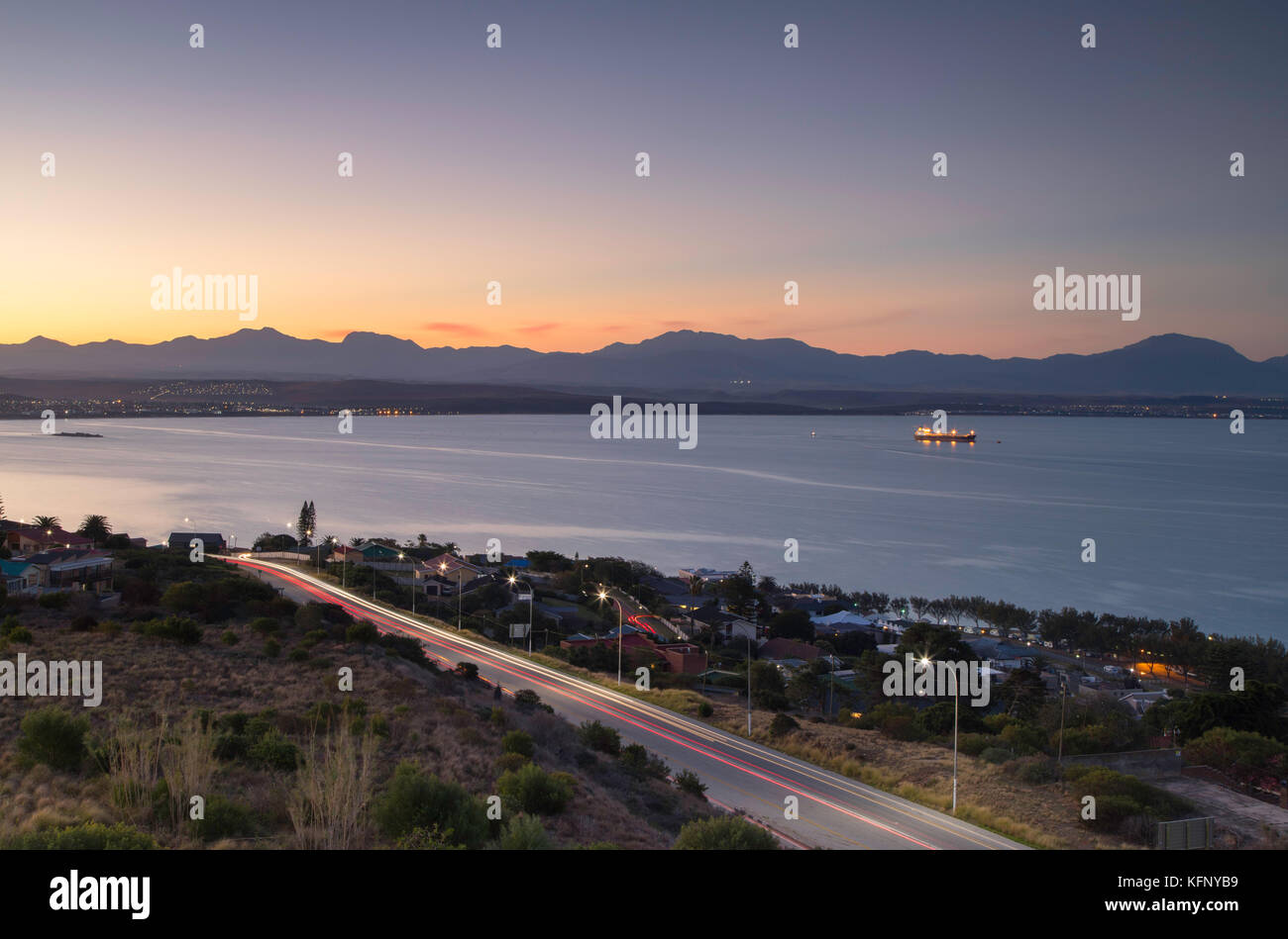 Mossel Bay at sunset, Western Cape, South Africa Stock Photo