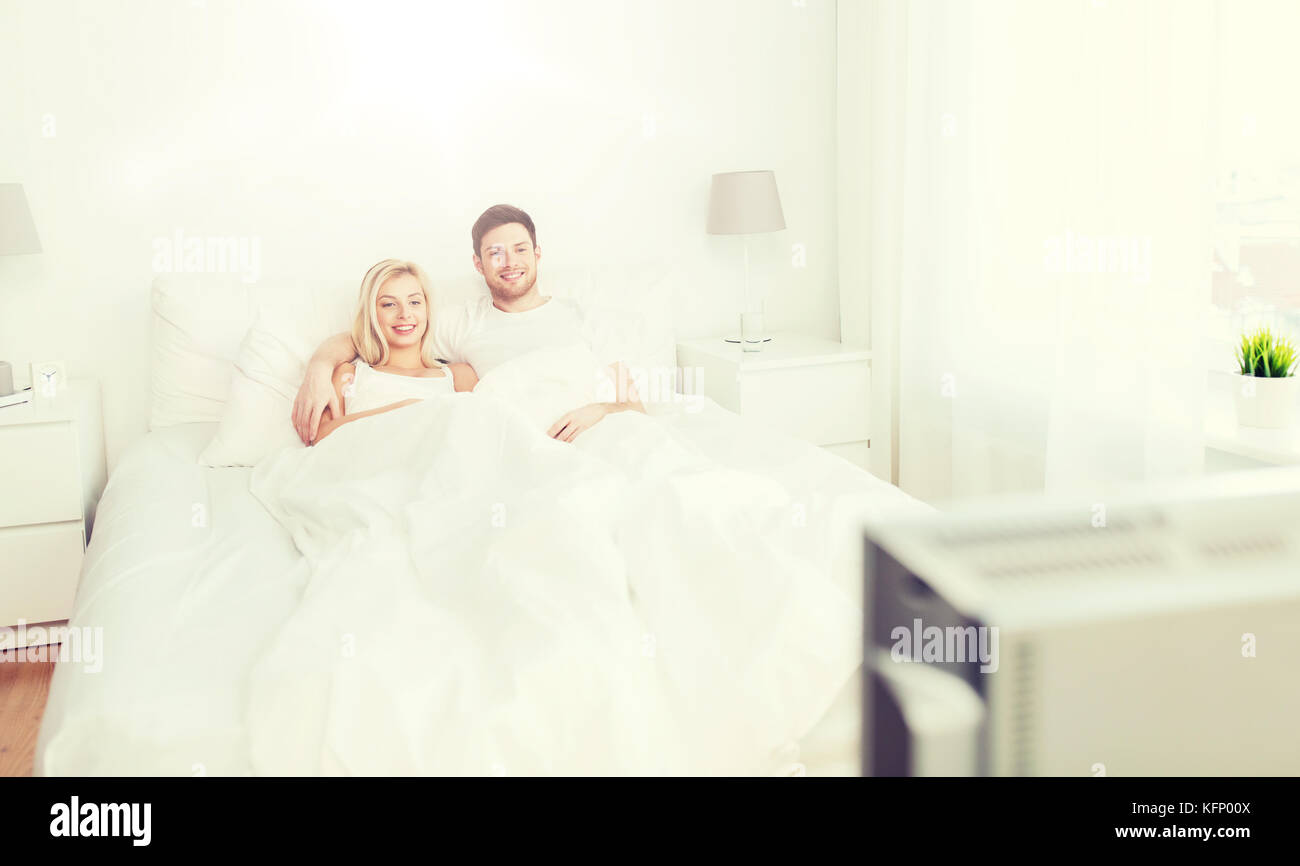 Married Couple Is Watching Television Stock Photos Married