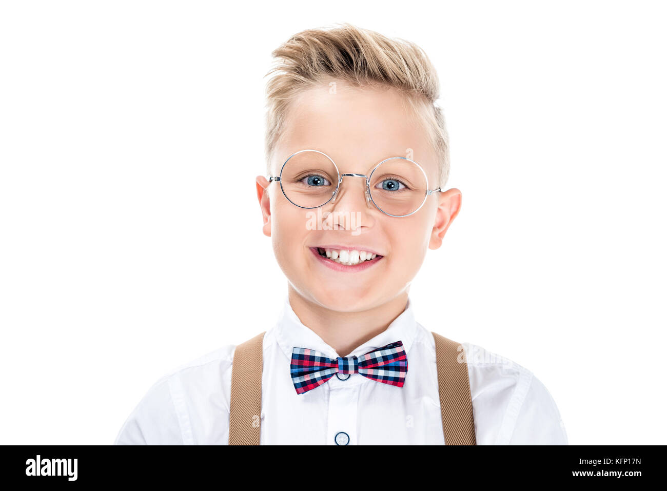 stylish child in eyeglasses Stock Photo