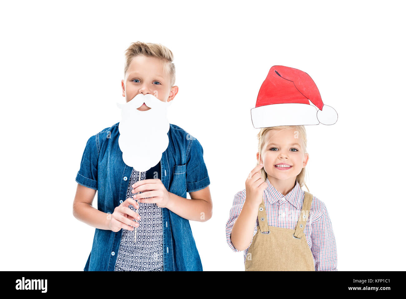 kids santa hat and beard