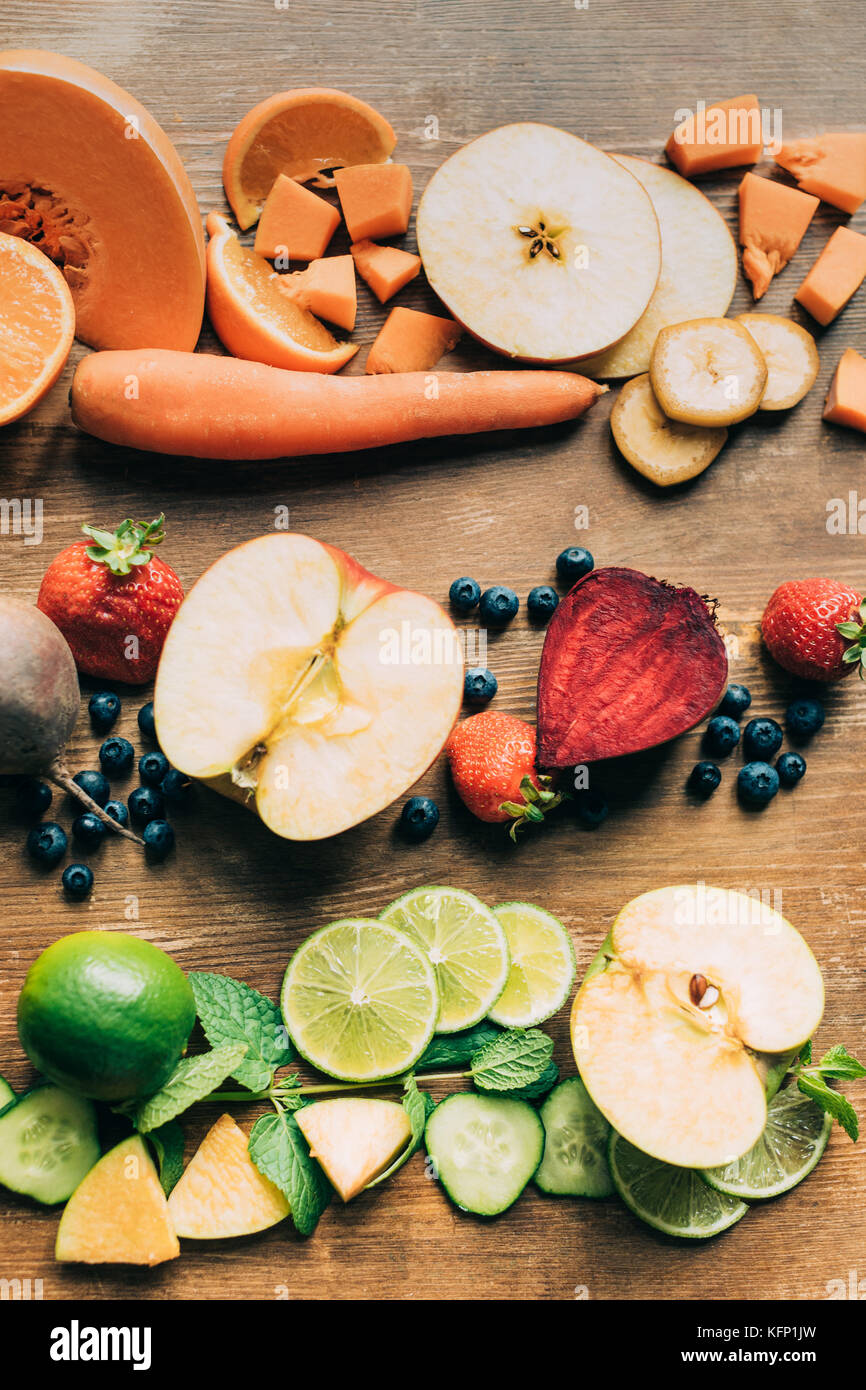 fresh raw fruits and vegetables Stock Photo Alamy