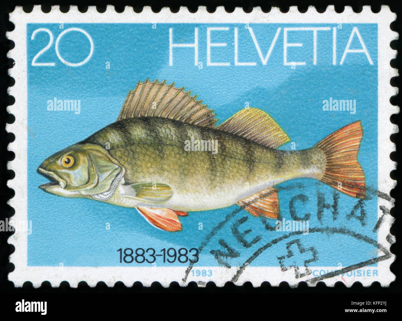 Postage stamp - Helvetia Postage stamp - Helvetia Stock Photo