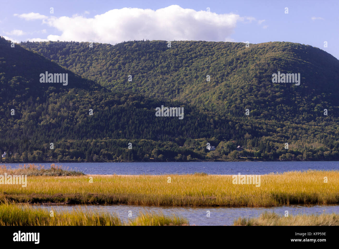 The Cape Breton Highlands region of Nova Scotia Canada. Stock Photo