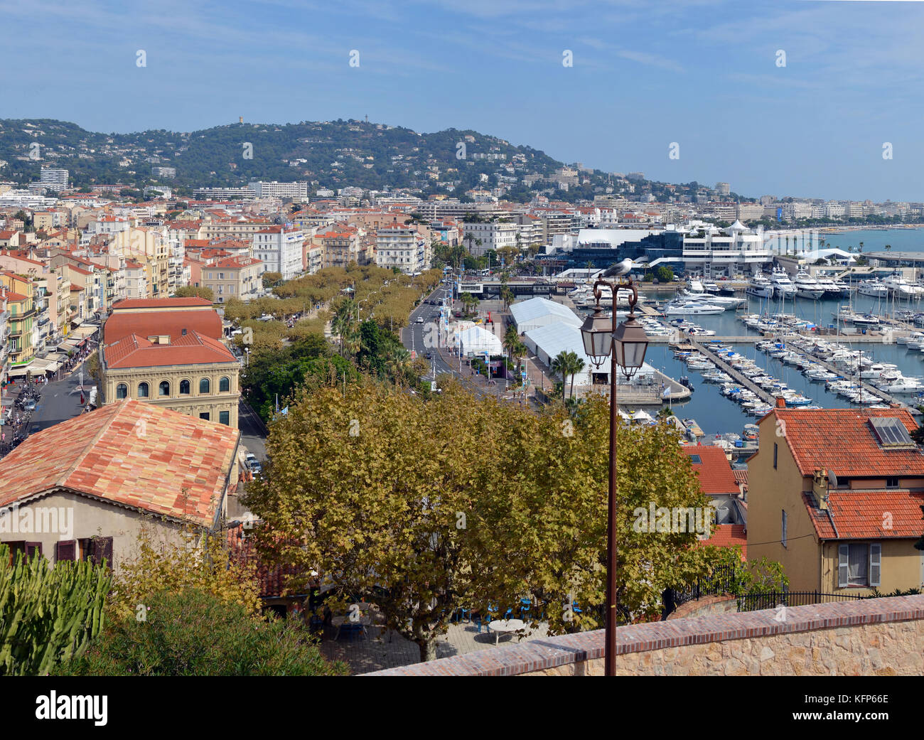 View of Cannes Town, Buildings & Marina, Provence France Stock Photo ...