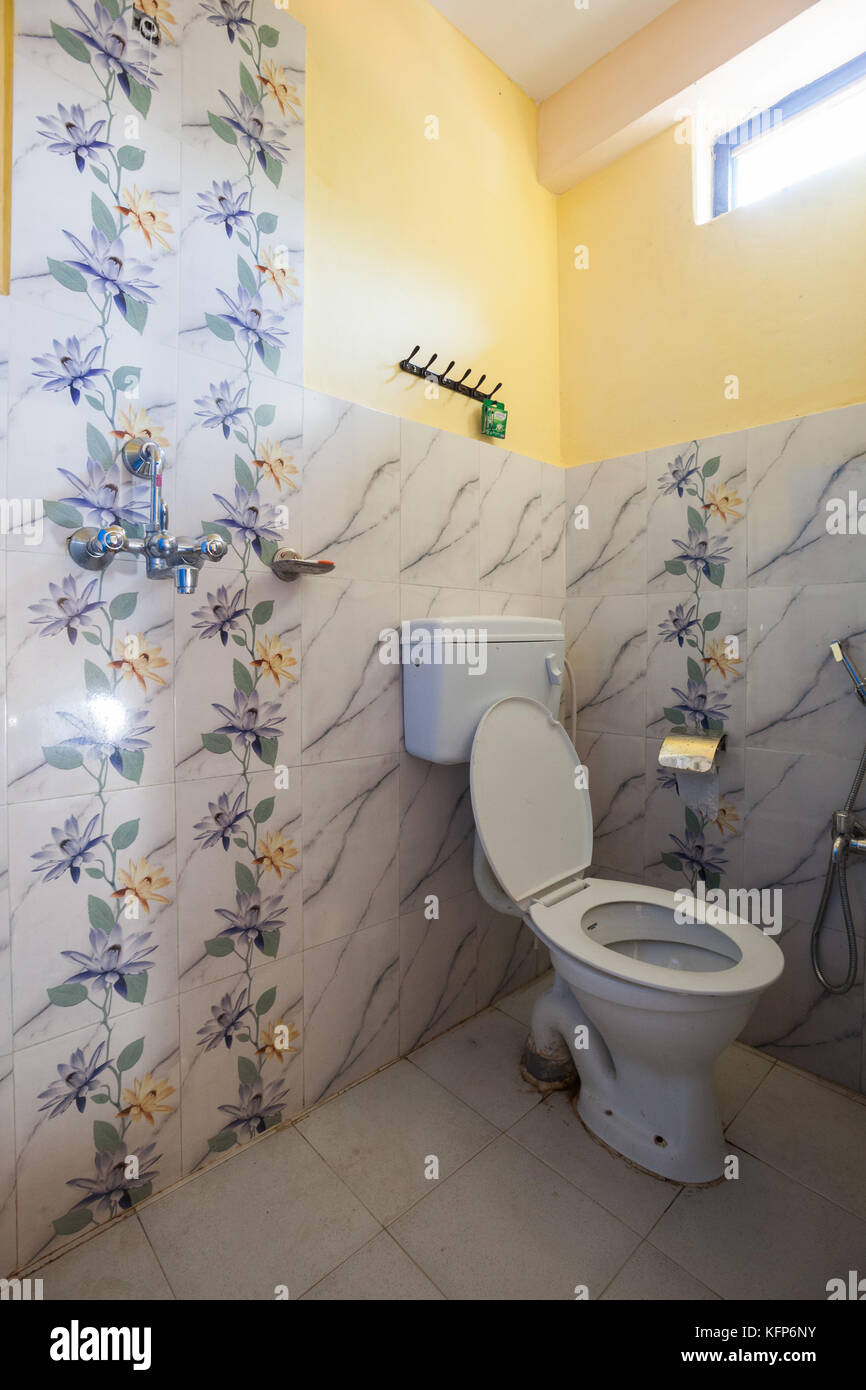 Hotel toilet in Nepal Stock Photo Alamy
