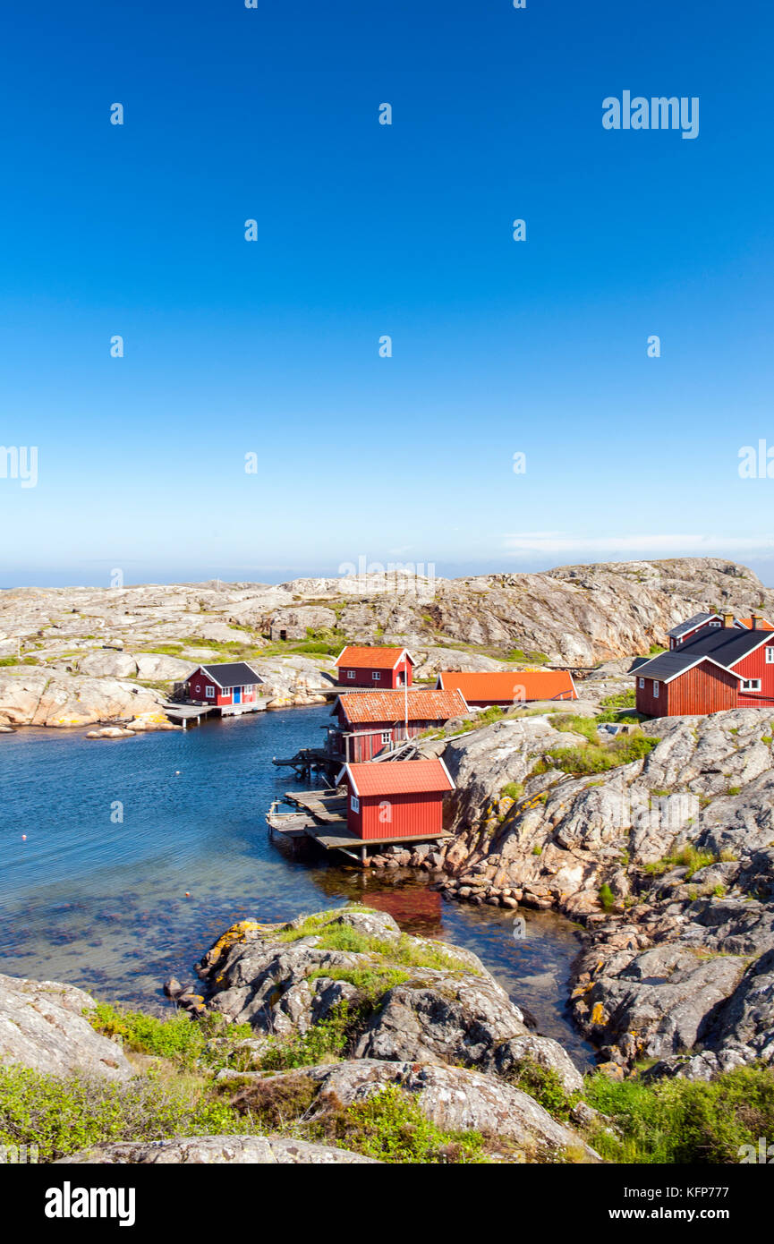 The Weather Islands, a clutch of bare-faced rocks in the Bohuslän Archipelago, West Sweden. Stock Photo