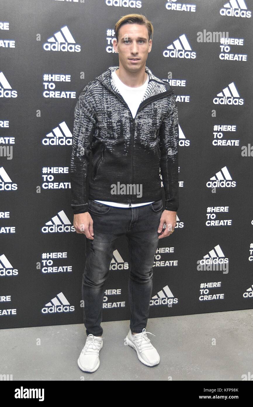 David Beckham opens the largest Adidas store in Italy  Featuring: Antonio Candreva Where: Milan, ME, Italy When: 29 Sep 2017 Credit: IPA/WENN.com  **Only available for publication in UK, USA, Germany, Austria, Switzerland** Stock Photo