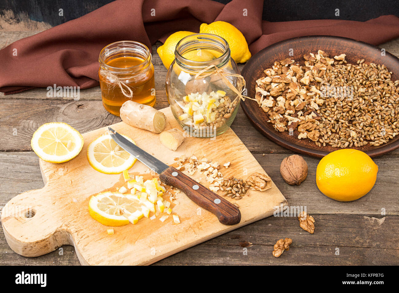 Ingredient for preparing healthy food mix of lemon, germinated wheat