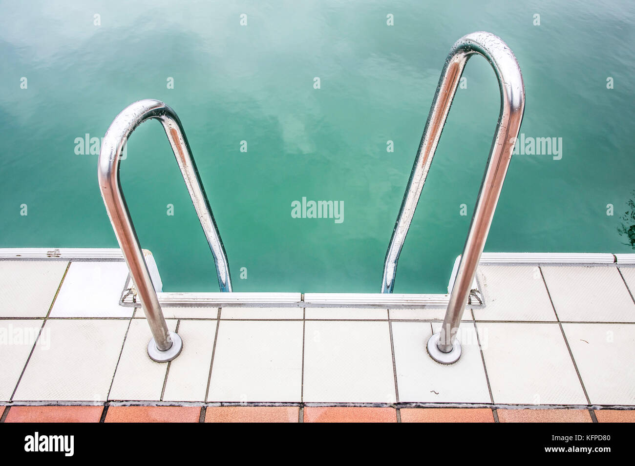 Public swimming pool, closed for the season, in fall Stock Photo - Alamy