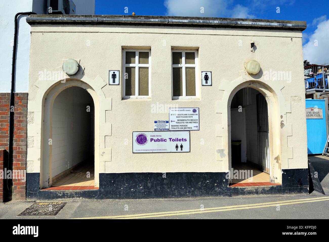Public toilets Lyme regis Dorset England UK Stock Photo