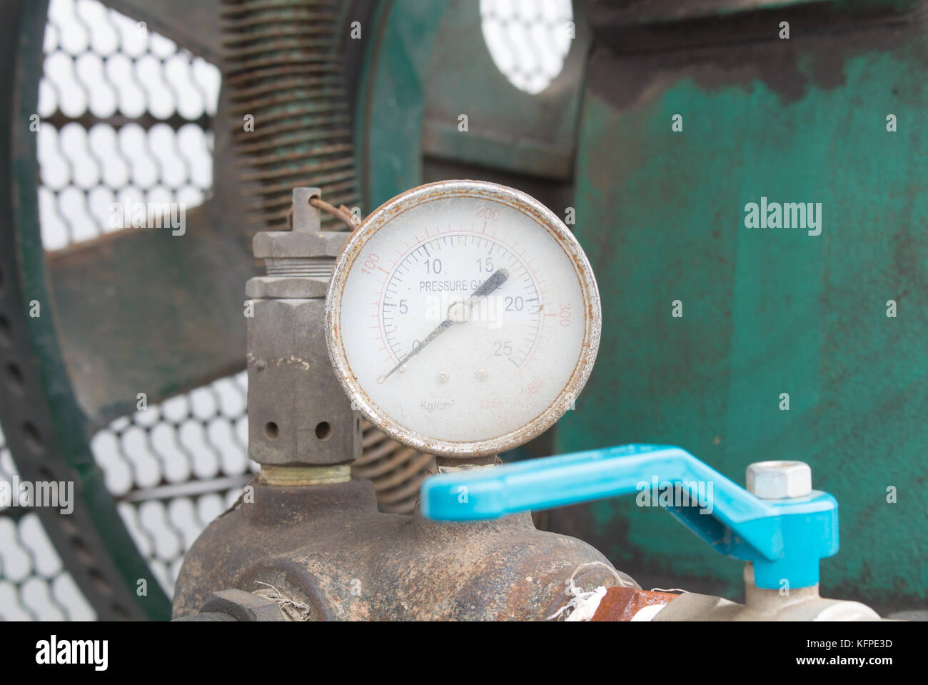 The pressure gauge, in the pneumatic system Stock Photo Alamy