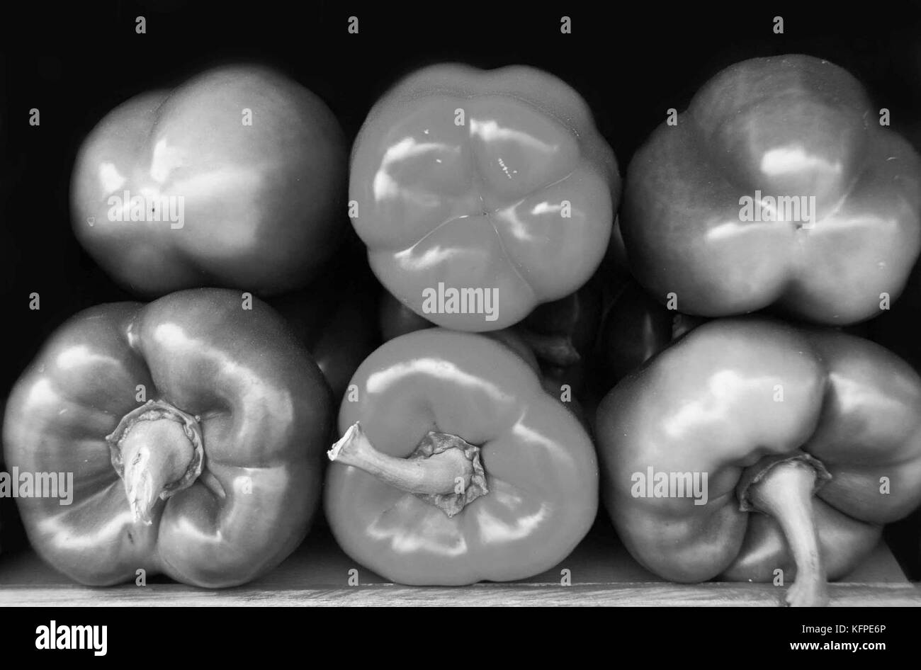 Edible peppers Black and White Stock Photos & Images - Alamy