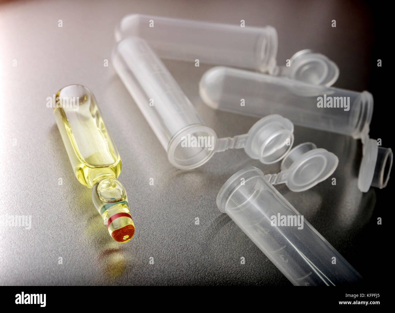 Several Vials In Laboratory, Conceptual Image Stock Photo Alamy