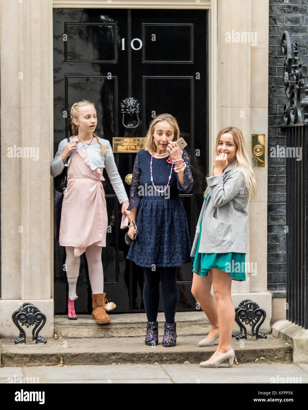 London, UK. 31st Oct, 2017. Pride of Britain award winners reception at 10 Downing Street, Sarah Hope (middlet) Special Recognition award in Downing Street Credit: Ian Davidson/Alamy Live News Stock Photo