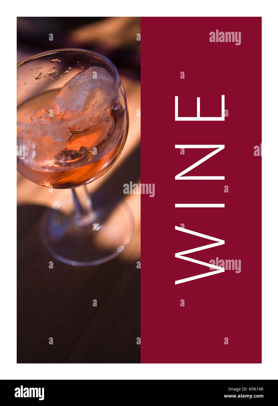 Glass or bottle background for a wine list Stock Photo