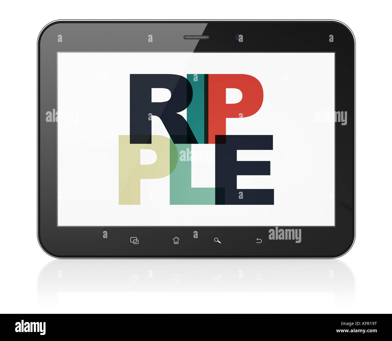 Blockchain concept: Tablet Computer with Ripple on display Stock Photo ...