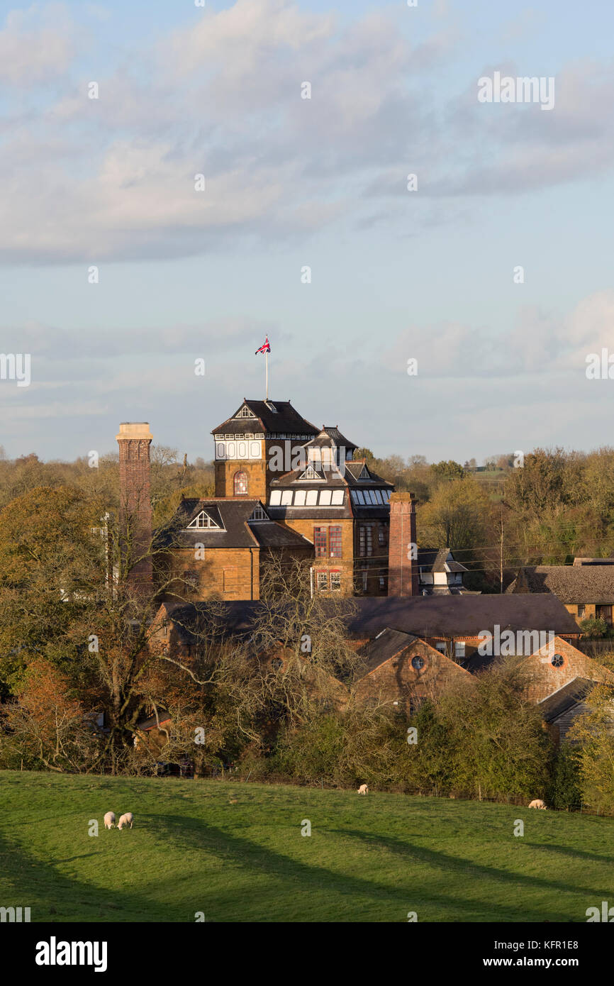 Hook Norton Brewery in the autumn evening sunlight. Hook Norton