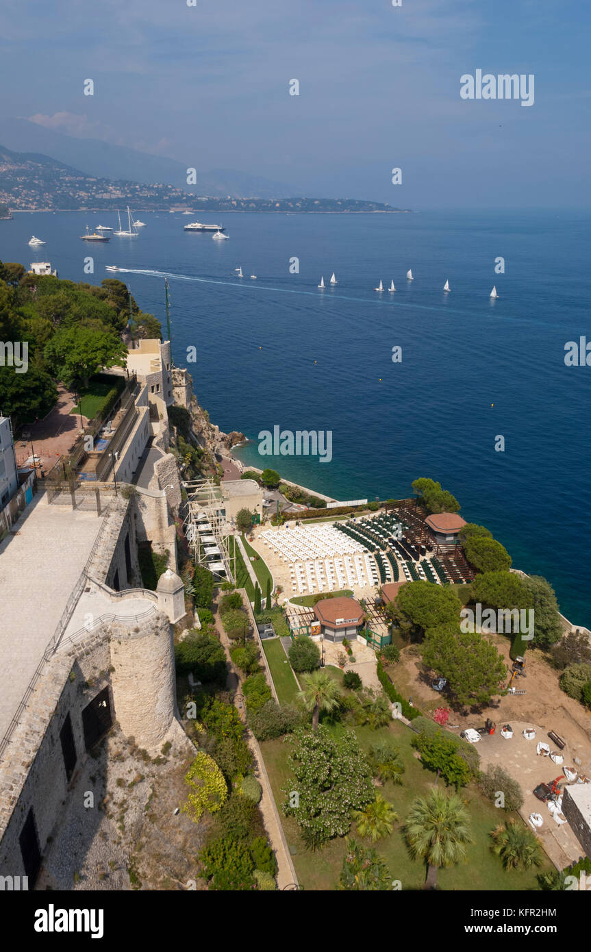 View from Monaco aquarium rooftop Stock Photo