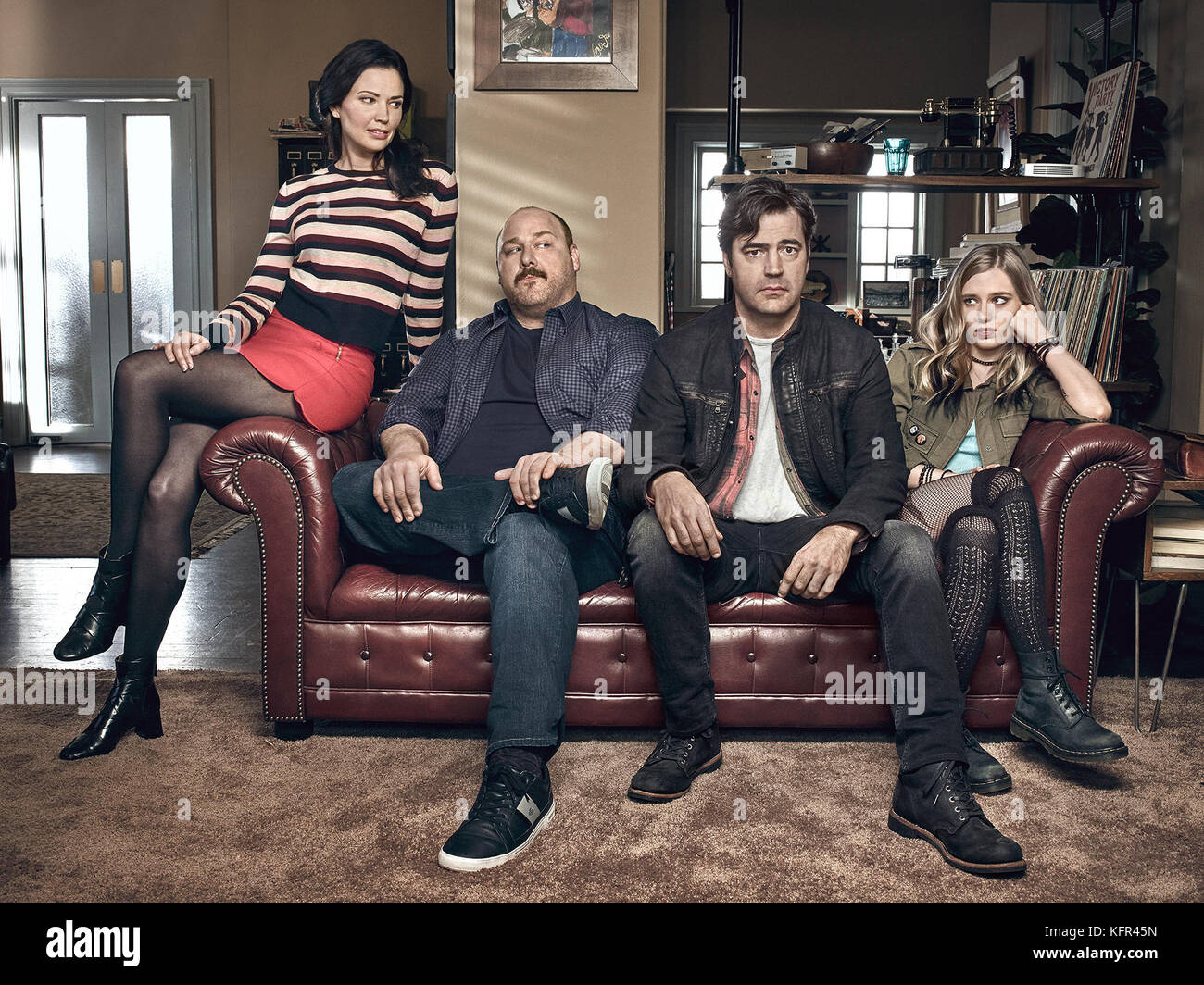 LOUDERMILK, from left: Laura Mennell, Will Sasso, Ron Livingston, Anja
