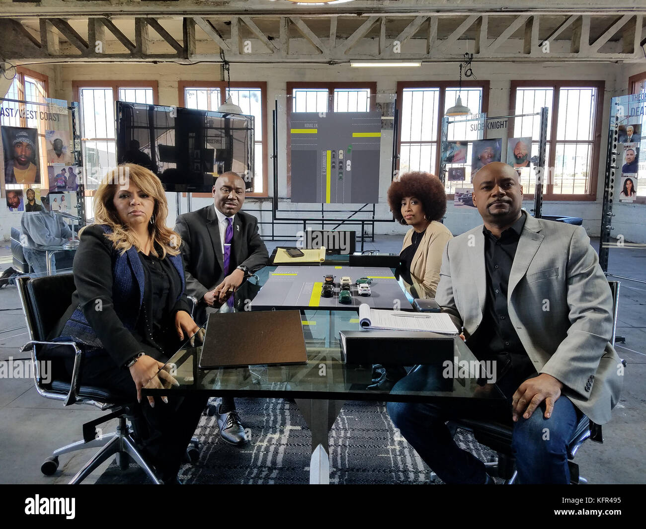 WHO KILLED TUPAC?, (from left) Stephanie Frederic, Benjamin Crump