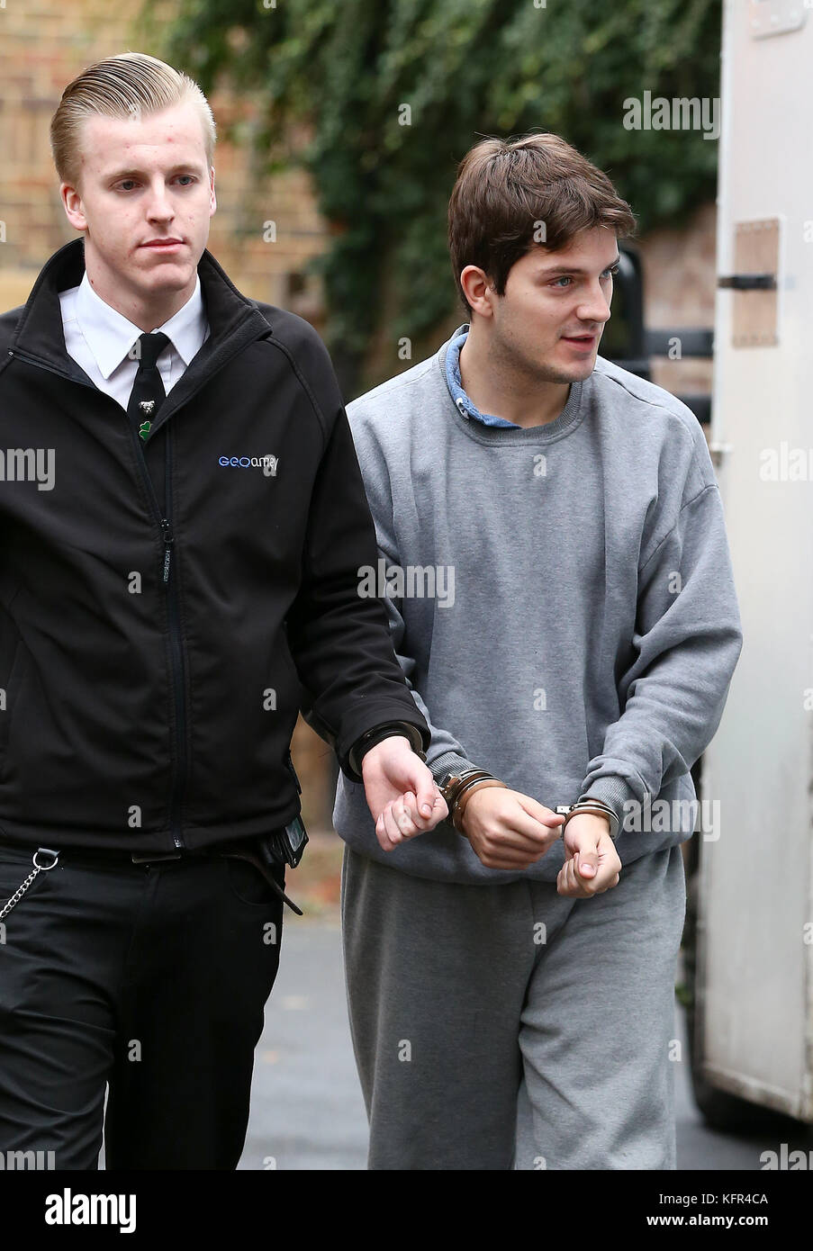 Lewes Crown Court, UK. 31st October. Daryll Rowe arrives at Lewes Crown Court. Stock Photo