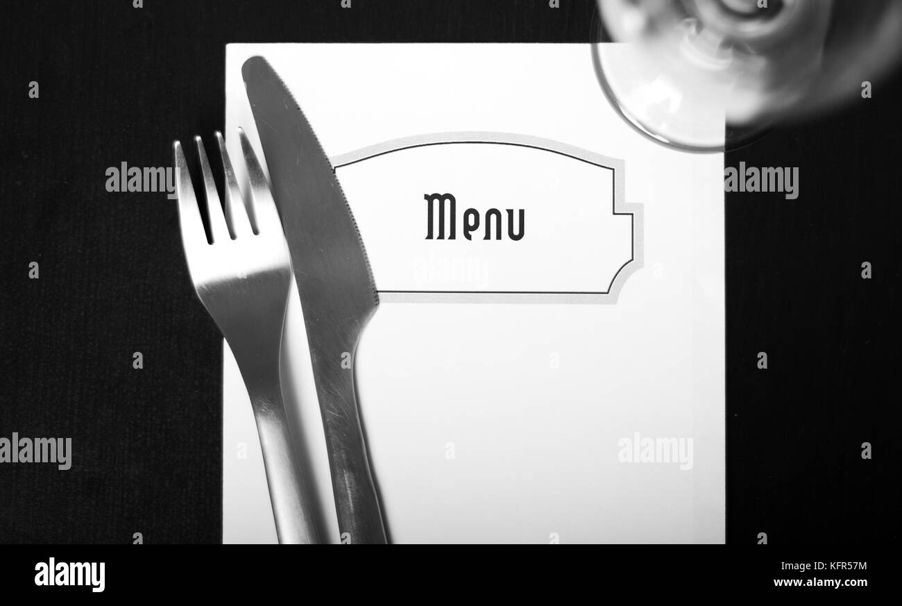 Silver service table setting Black and White Stock Photos & Images - Alamy