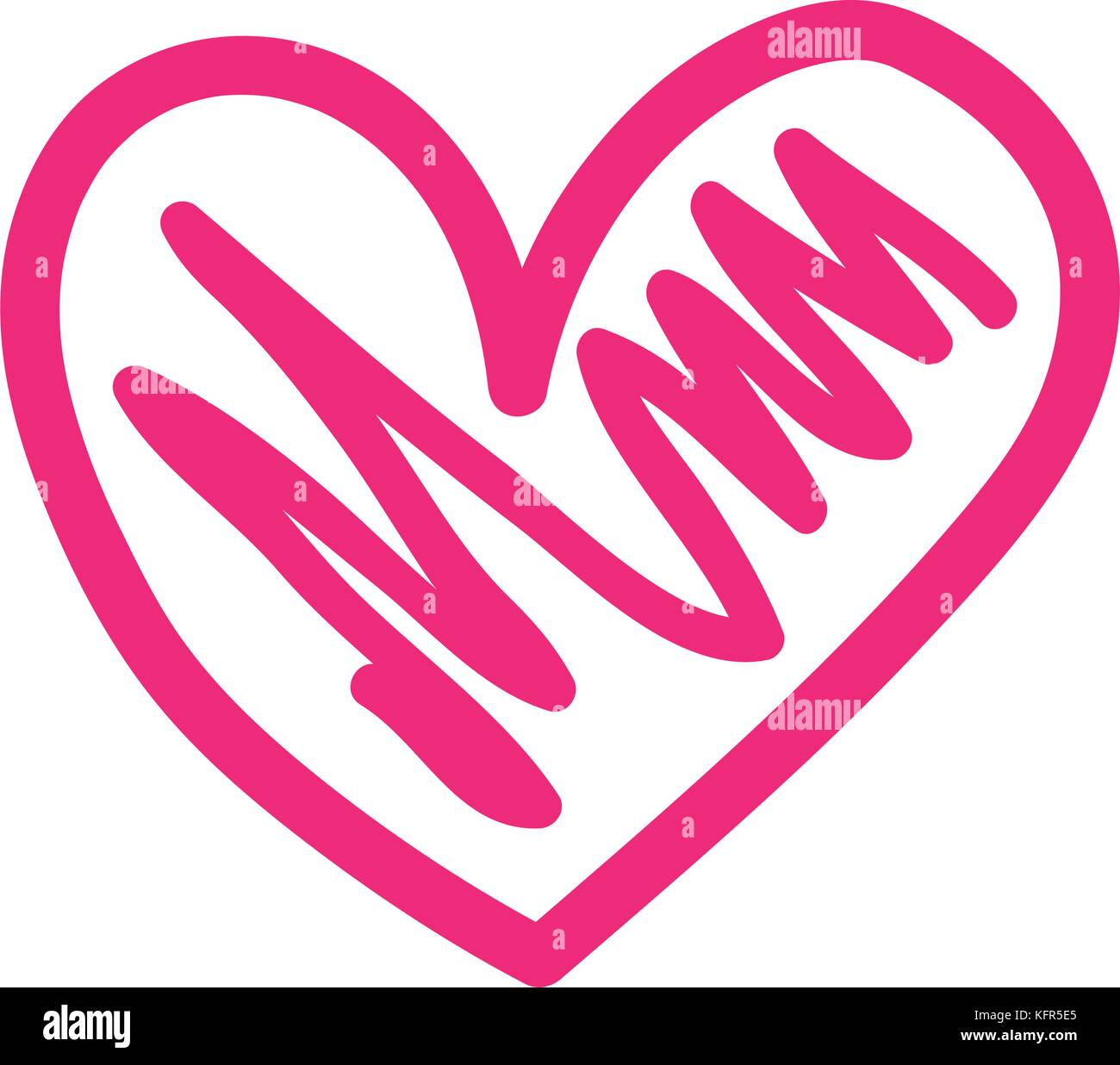 hand drawn heart love romance passion Stock Vector Image & Art - Alamy
