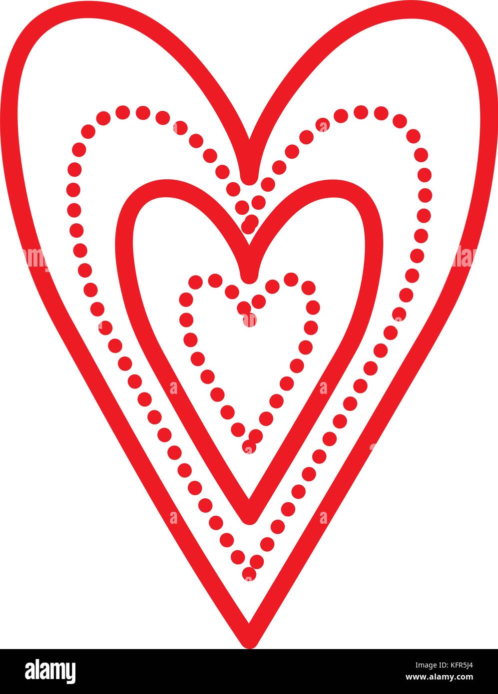 hearts love romance dots linear decoration Stock Vector Image & Art - Alamy