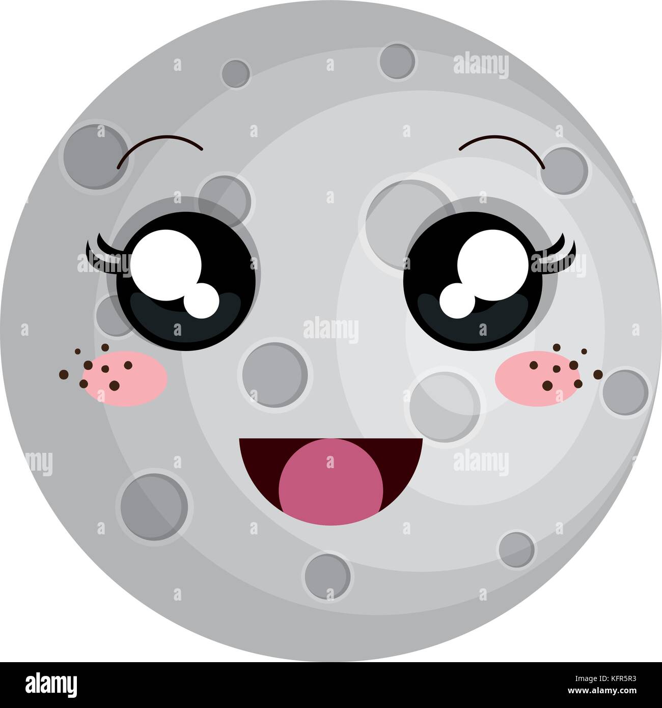 moon satellite kawaii character vector illustration design Stock Vector ...