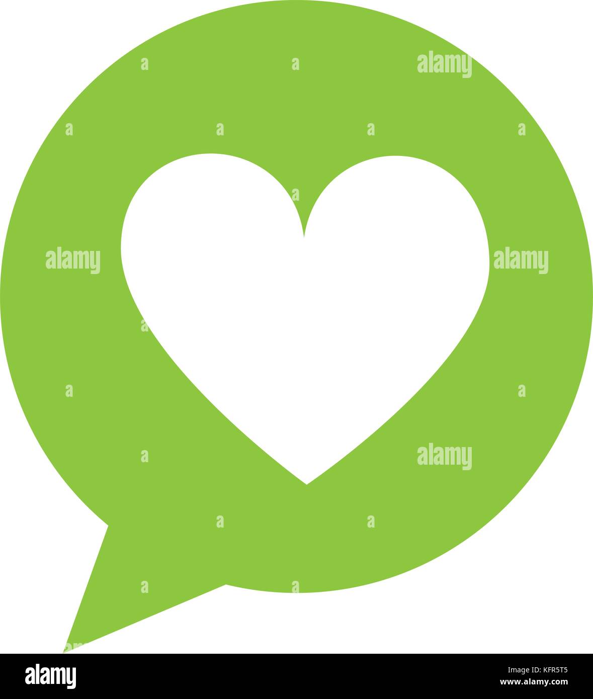 speech bubble dialog box with heart love icon Stock Vector Image & Art ...
