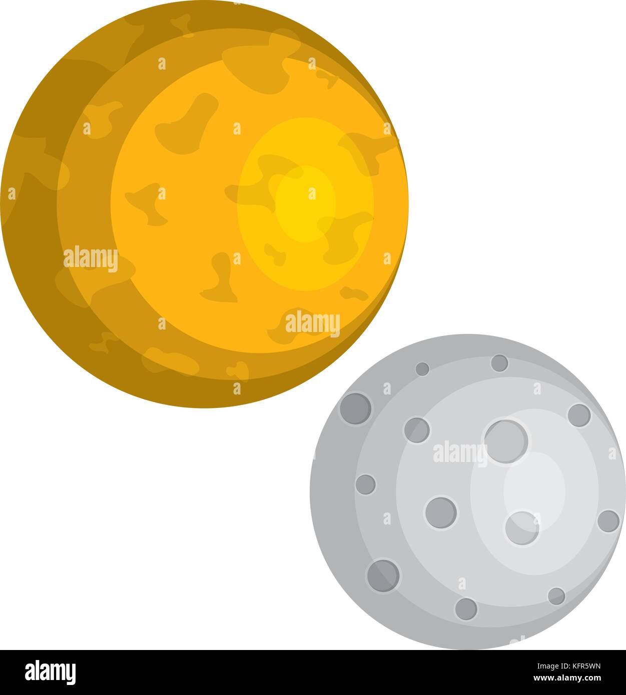 sun and moon space icon vector illustration design Stock Vector Image ...