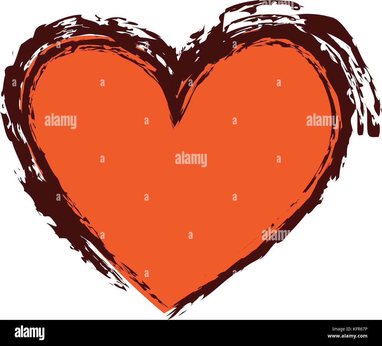 brush drawing heart love romance passion Stock Vector Image & Art Alamy