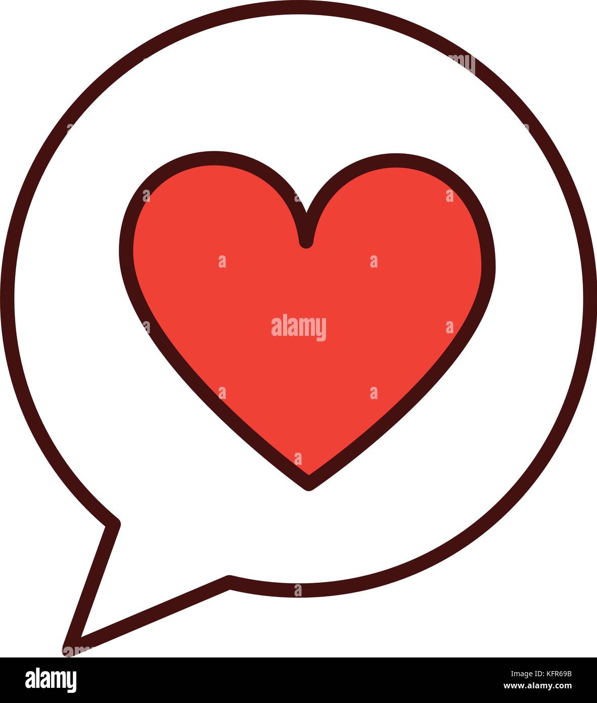 speech bubble dialog box with heart love icon Stock Vector Image & Art ...