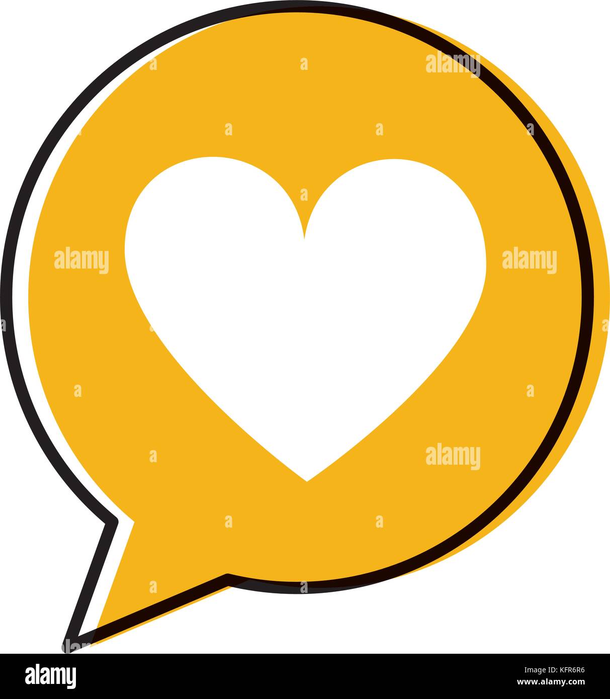 speech bubble dialog box with heart love icon Stock Vector Image & Art ...