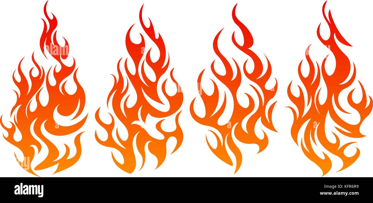 Fire icon set. Design element Stock Vector Image & Art - Alamy