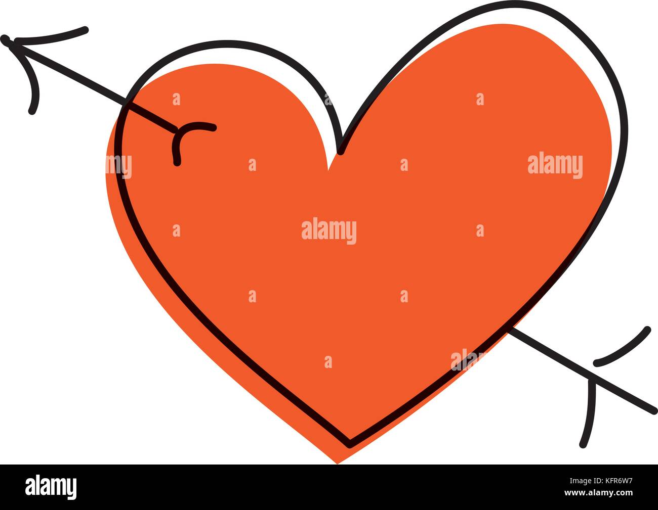 Romantic Heart Love Arrow Cupid Valentine Symbol Stock Vector Image And Art Alamy 5948