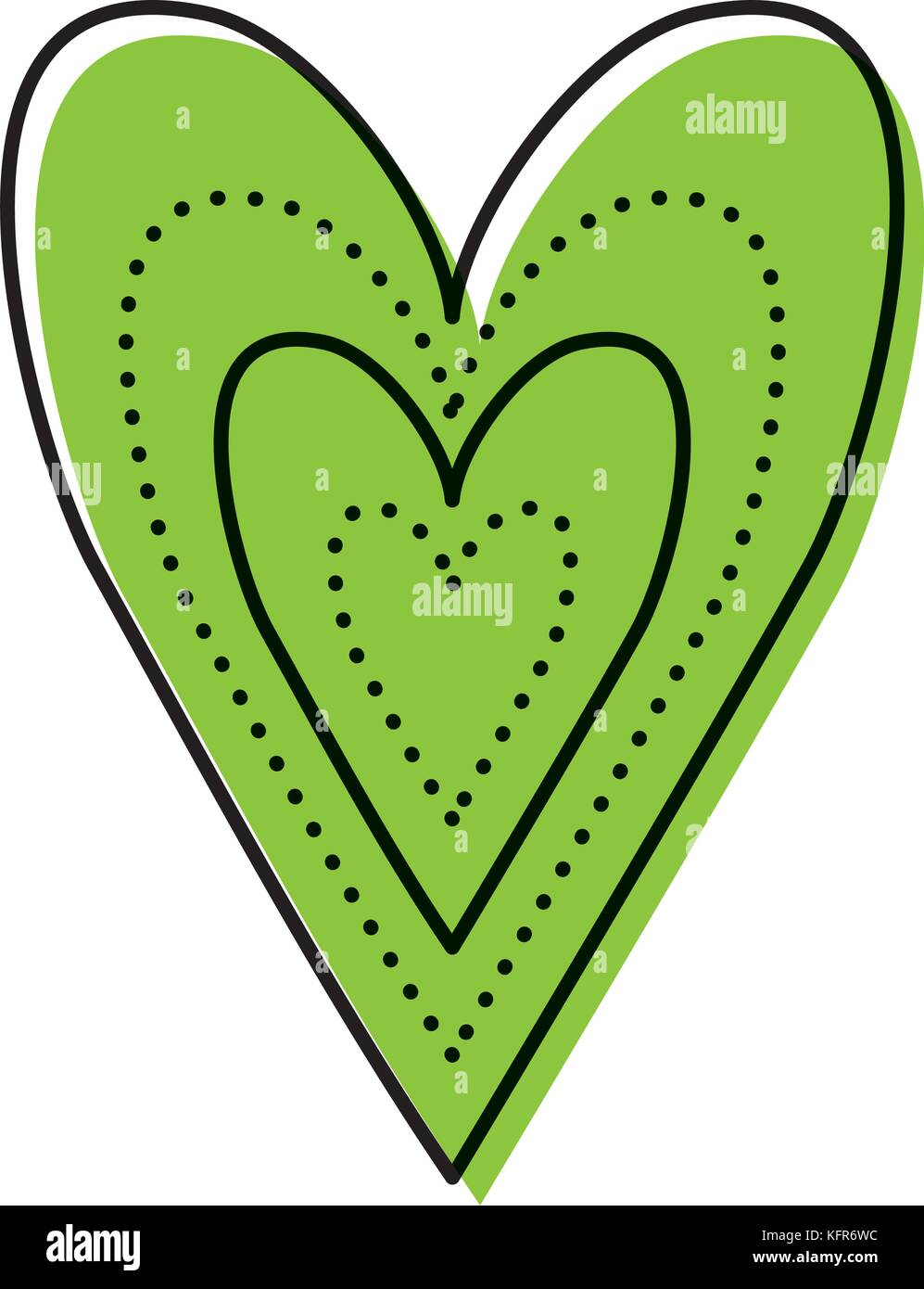 hearts love romance dots linear decoration Stock Vector Image & Art - Alamy