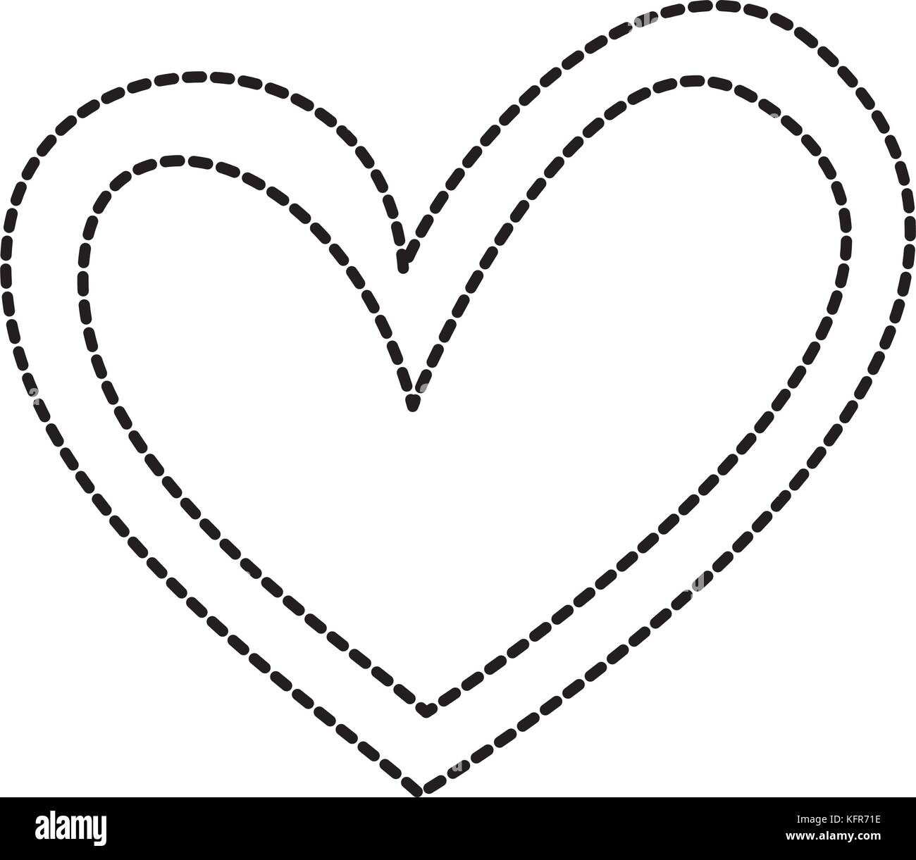 heart love romance passion dots decoration image Stock Vector Image ...