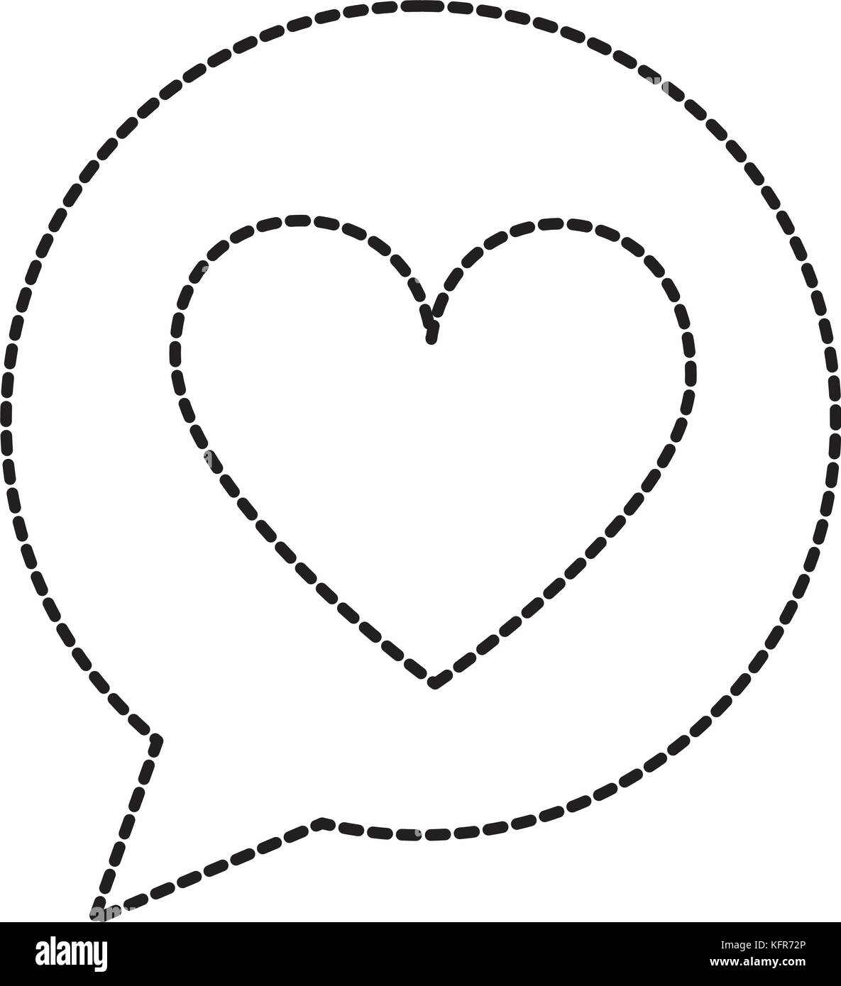 speech bubble dialog box with heart love icon Stock Vector Image & Art ...