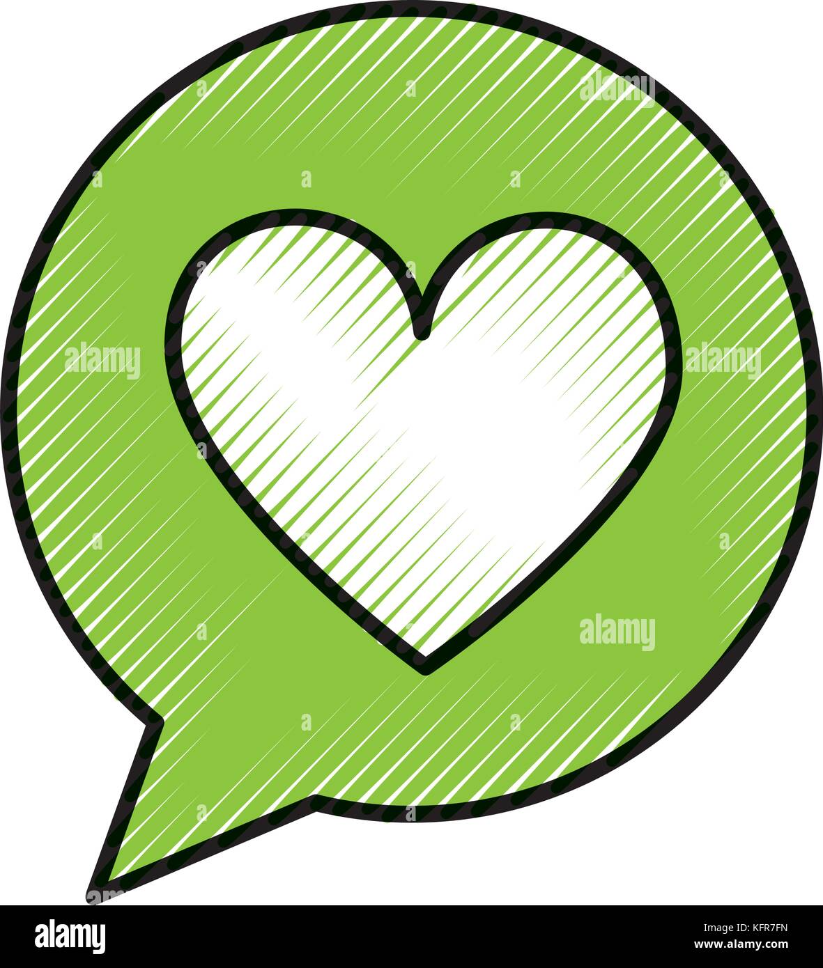 speech bubble dialog box with heart love icon Stock Vector Image & Art ...