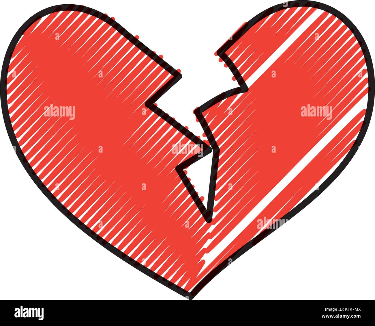 Broken Heart Icon Divorce End Of Love Symbol Stock Vector Image And Art Alamy 7430