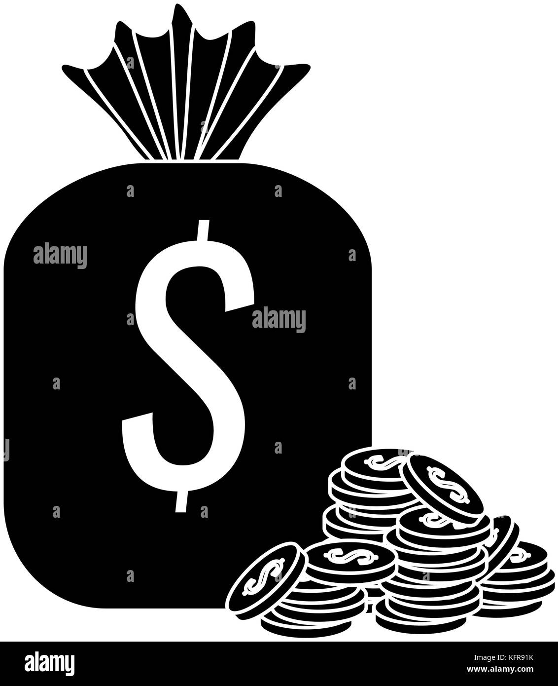 money bag with coins Stock Vector Image & Art - Alamy