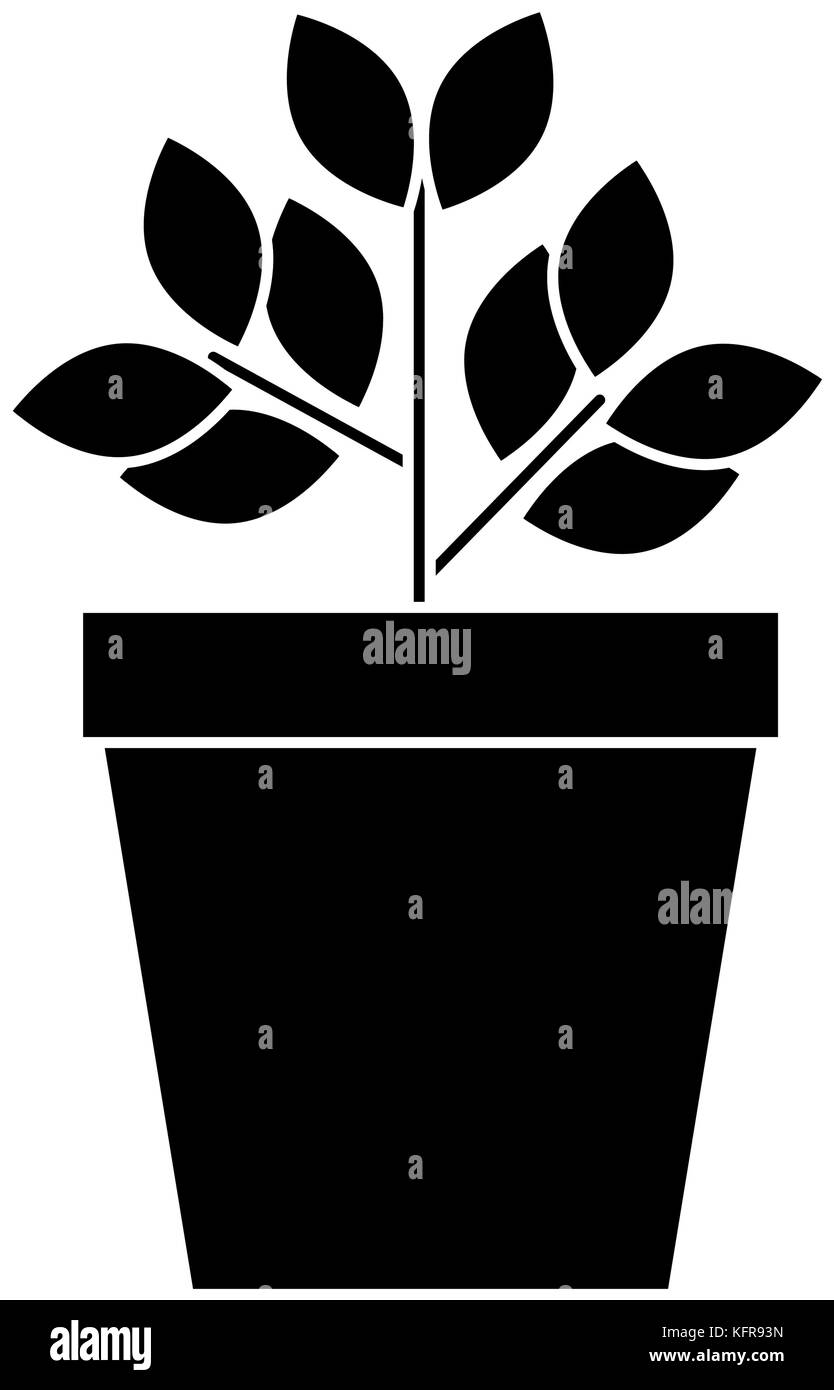 house plant in pot Stock Vector Image & Art - Alamy