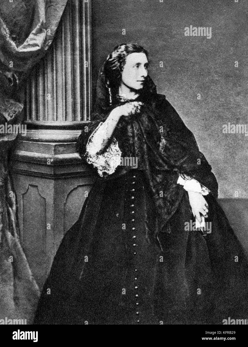 Blandine Liszt - portrait, c. 1857. Daughter of Franz Liszt, 1835 - 1862. FL: Hungarian pianist and composer,  22 October 1811 - 31 July 1886. Stock Photo