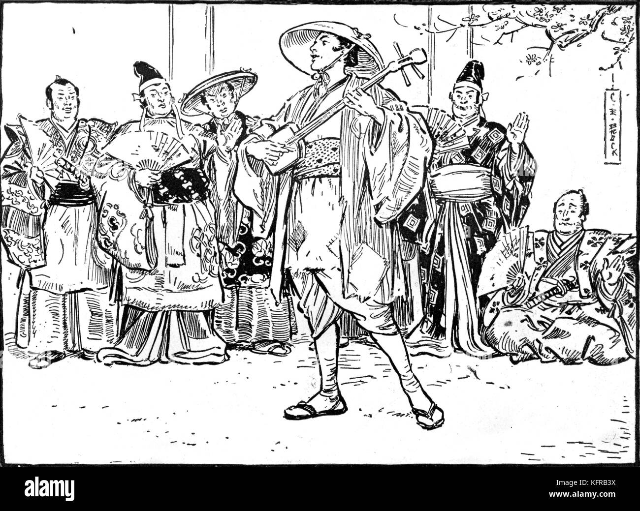 The Mikado by Arthur Sullivan and W. S. Gilbert. Illustration of Nanki