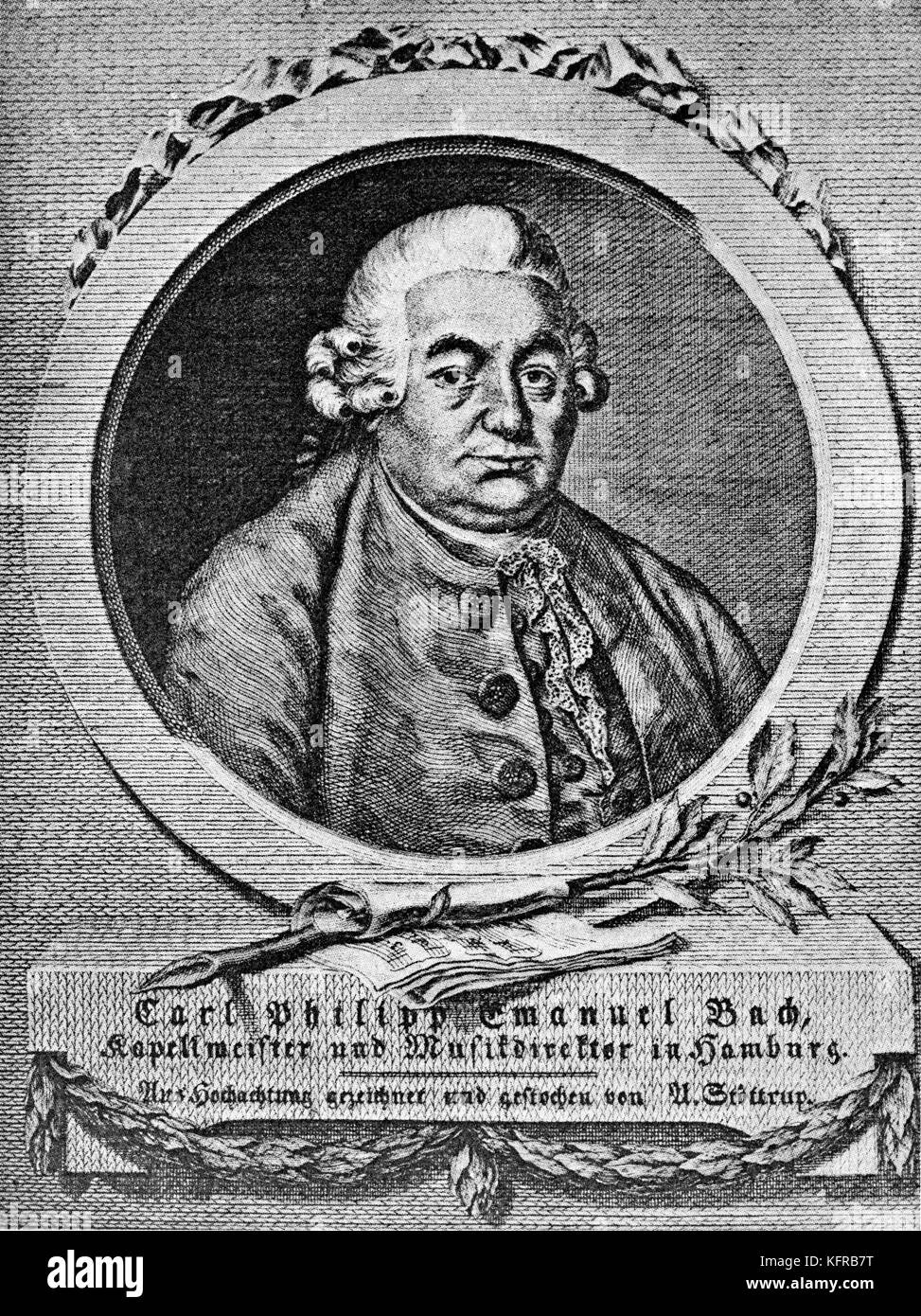Carl Philipp Emanuel Bach, German composer, 1714-1778. J S Bach's ...