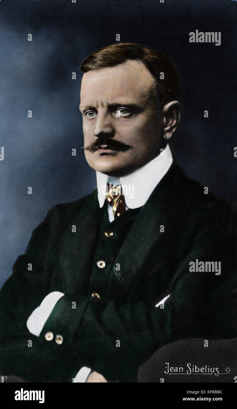 Jean Sibelius  .   Finnish composer, 1865-1957. Stock Photo