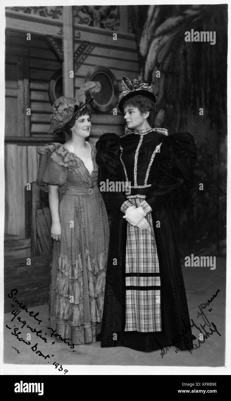 Show Boat - musical by Jerome Kern with lyrics by Oscar Hammerstein II. 1939 production. With Irene Chilcott as Magnolia and Joan Marchant as Ann Hawks.  JK: American composer of musicals, 27 January 1885 - 11 November 1945. Stock Photo