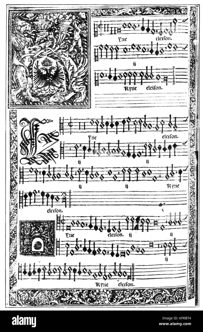 Cristóbal de Morales ' Sixpart mass 'Mille regets' from 'Missarum liber I', Rome, 1544. Spanish